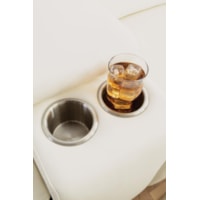 Cupholders are metal lined making them stylish and easy to clean