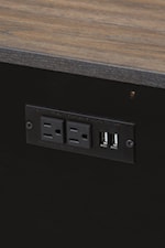 Outlets and USB Ports on Entertainment Console