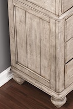 Paneled Sections, Molding, and Turned Feet Create Classic Look