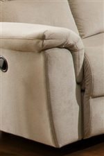 Pillow Topped Arm Rests offer a Casual Style and Enhanced Comfort