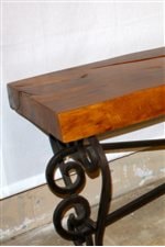 Distressed Block Wood Seat