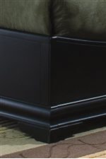Elegant Molding and Bracket Feet Complete the Transitional Style