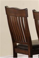 Curved Slat Backrest with Scalloped Top Edge
