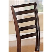 Ladder-Backed Chairs in a Dark Brown Finish