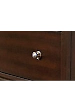 Silver satin knob pull