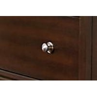 Silver satin knob pull