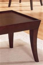Tapered Legs and Rimmed Table Top