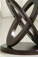 Features Contemporary Crisscross Wood Base