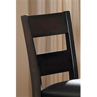 Wide Ladderback Chairs with Upholstered Seat