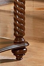 Spiral Turned Leg with Bun Foot Detail