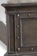 Paneled Footboard with Decorative Nails