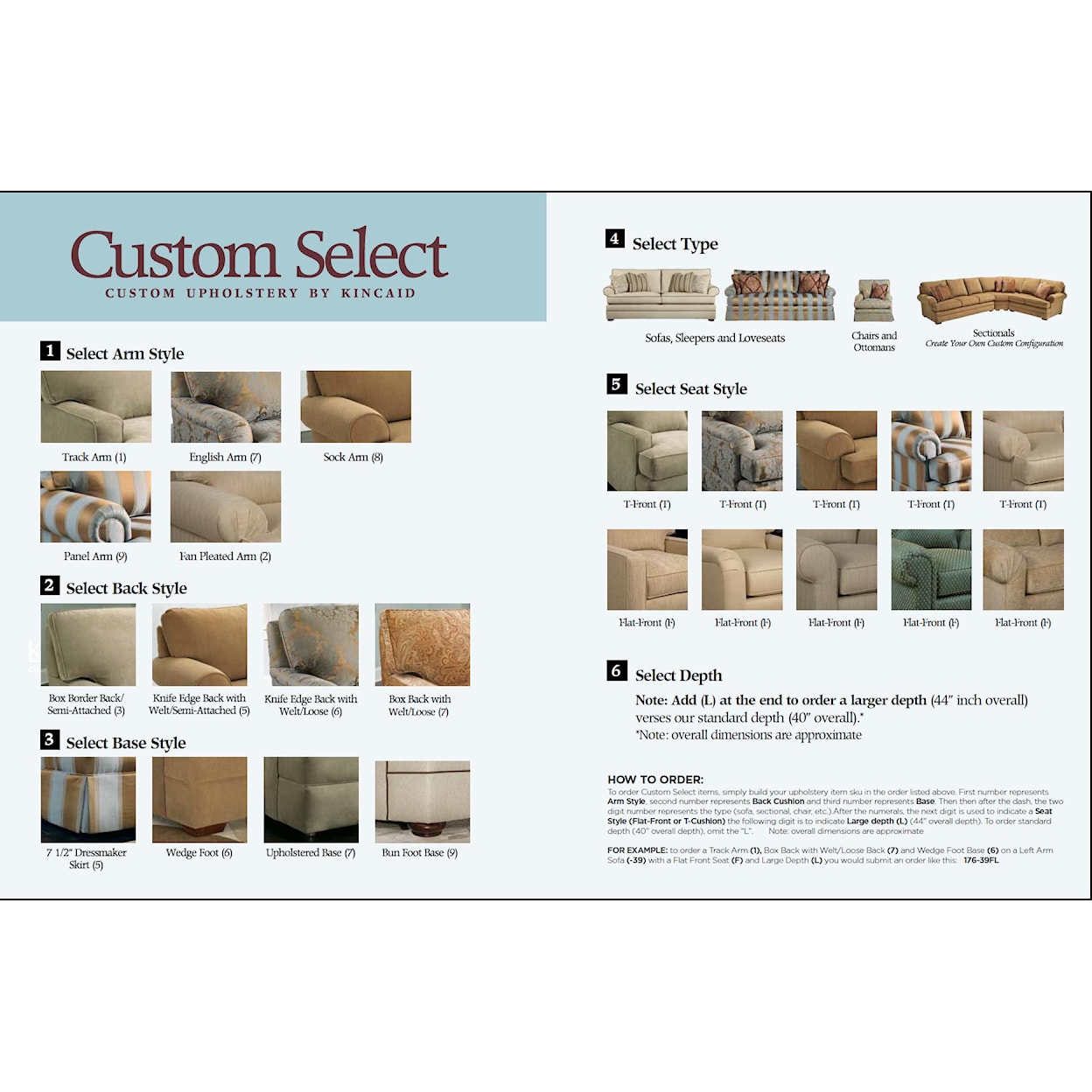 Kincaid Furniture Custom Select Upholstery Custom 3-Seater Stationary Sofa