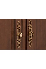 Intricate Brushed Gold Door Pulls