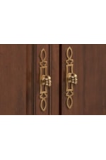 Intricate Brushed Gold Door Pulls