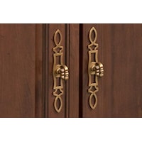 Intricate Brushed Gold Door Pulls