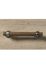 Wood Bar Pull with Metal Detail