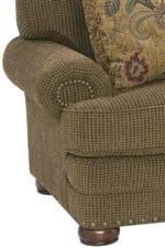 Traditional Rolled Arms with Nail Head Accent Trim Provide a Classic Element of Timeless Detail