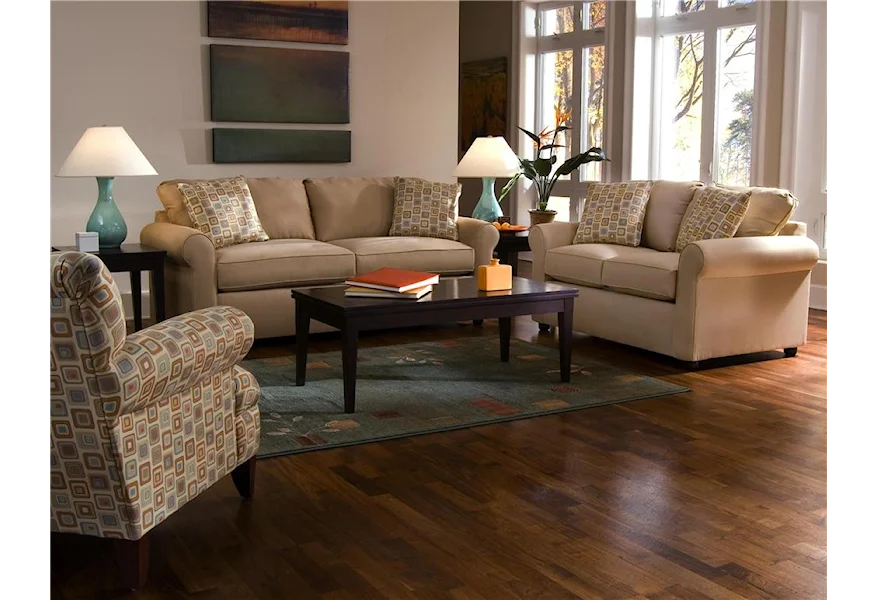 Brighton Stationary Living Room Group by Klaussner at Furniture Barn