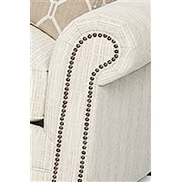 Rolled Arms Feature Pleats and Nailhead Trim for a Traditional Look