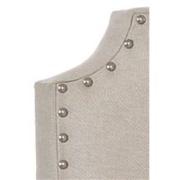 Scooped Headboard with Nail Head Trim