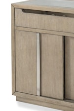 Chrome Door and Drawer Pulls Create a Chic Complement on This Contemporary Design