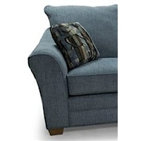 Modern Flared Arms, Cushions, and Tapered Wood Feet