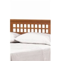 Cut Out Squares on Headboard Creating a Geometric Shape.