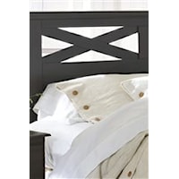 Headboard and Mirror Both Feature X-Design