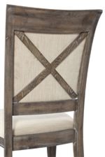 Exposed Wood Cross Bars on Picture Frame Style Chair Backs