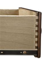 Drawers Feature English Dovetail Fronts and Full Extension Metal Guides