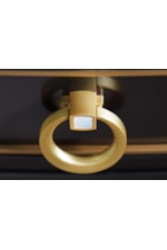 Ring Pulls with Satin Gold Finish and Mother of Pearl Inlay