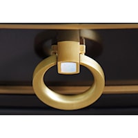 Ring Pulls with Satin Gold Finish and Mother of Pearl Inlay