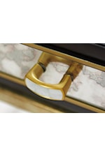 Bar Pulls with Satin Gold Finish and Mother of Pearl Inlay