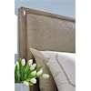 The Bedroom Centerpiece Features a Durable and Beautiful Headboard Upholstered in Basket-Woven Faux Leather