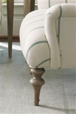 Turned Ball and Ring Legs Compliment the Elegant Setting and Provides Understated Style