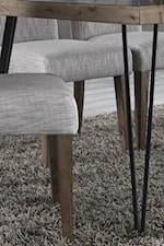Metal Tube Legs and Upholstered Seat
