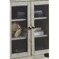 Antique glass doors with interior shelving