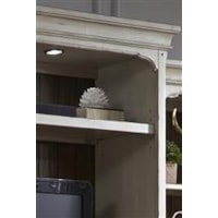 Entertainment hutch shelving and led touch lighting