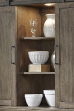 Hutch shelving and lighting