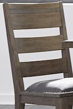 Ladder back with upholstered seat