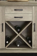X shaped wine storage shelf