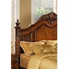 Arched Panel Headboard with Intricate Detailing & Finials