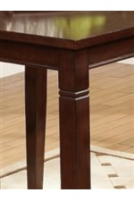 Detail of Table Edge and Carved Detail on Tapered Leg