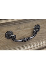 Metal bail pull hardware with Graphite finish