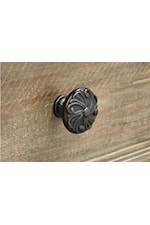 Metal knob hardware with Graphite finish