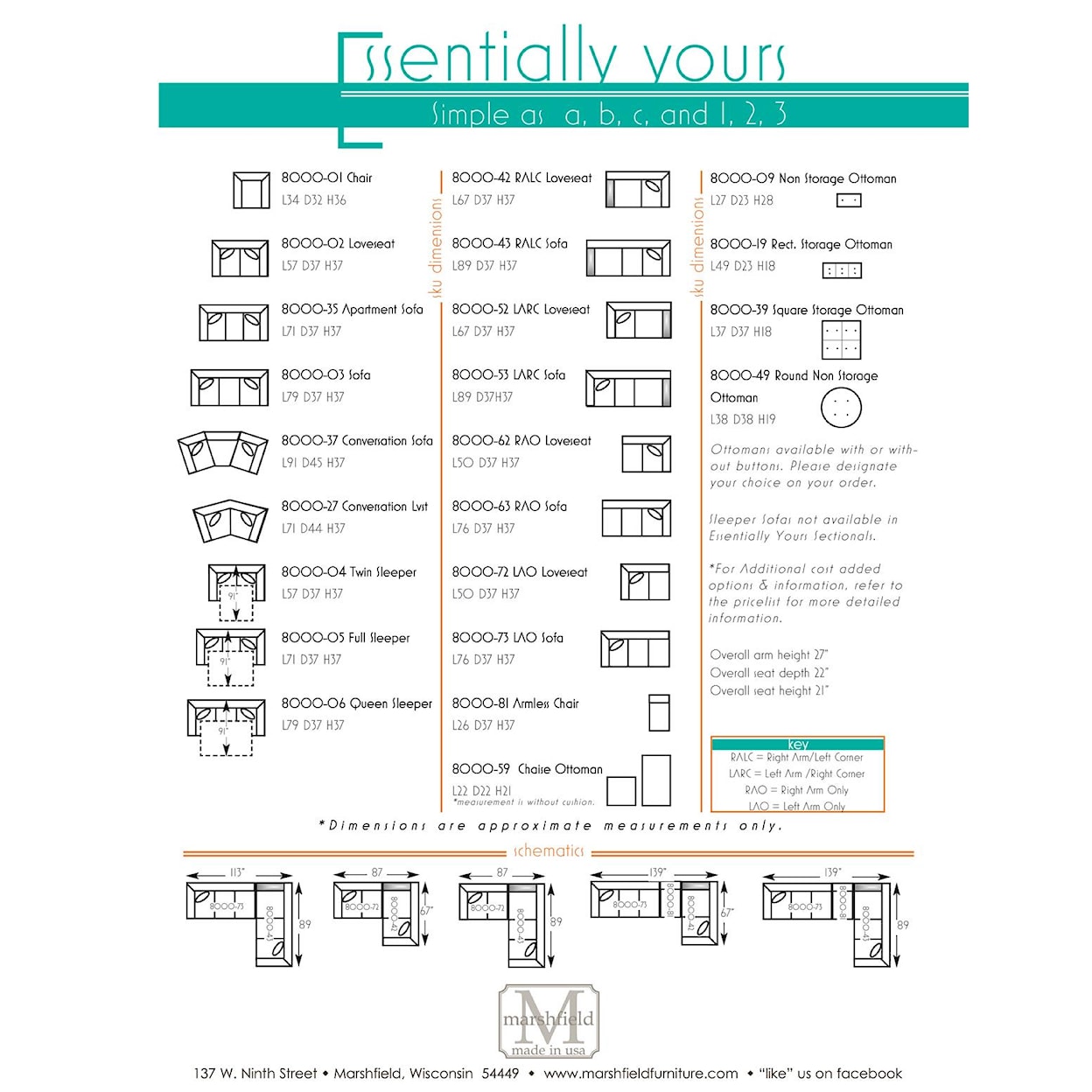 Marshfield Essentially Yours Conversation Sofa