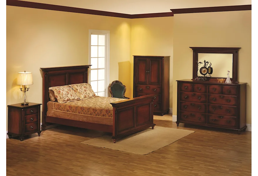 Fur Elise Queen Panel Bed Bedroom Group by Millcraft at Saugerties Furniture Mart