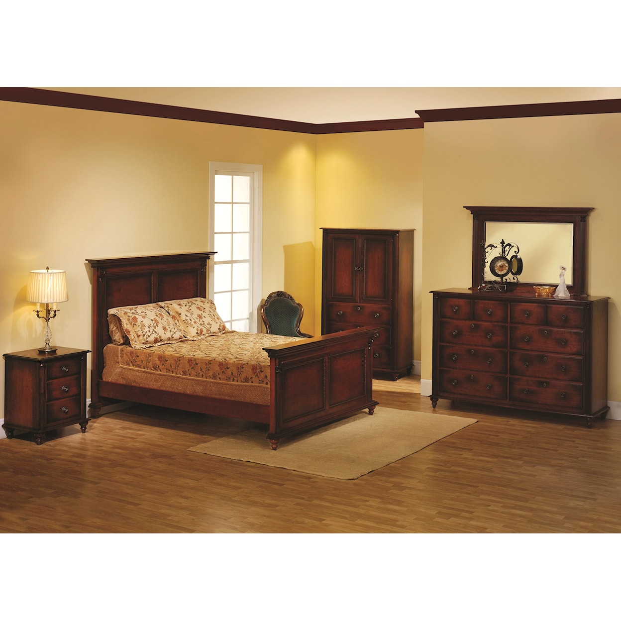 Millcraft Fur Elise Queen Panel Bed Bedroom Group