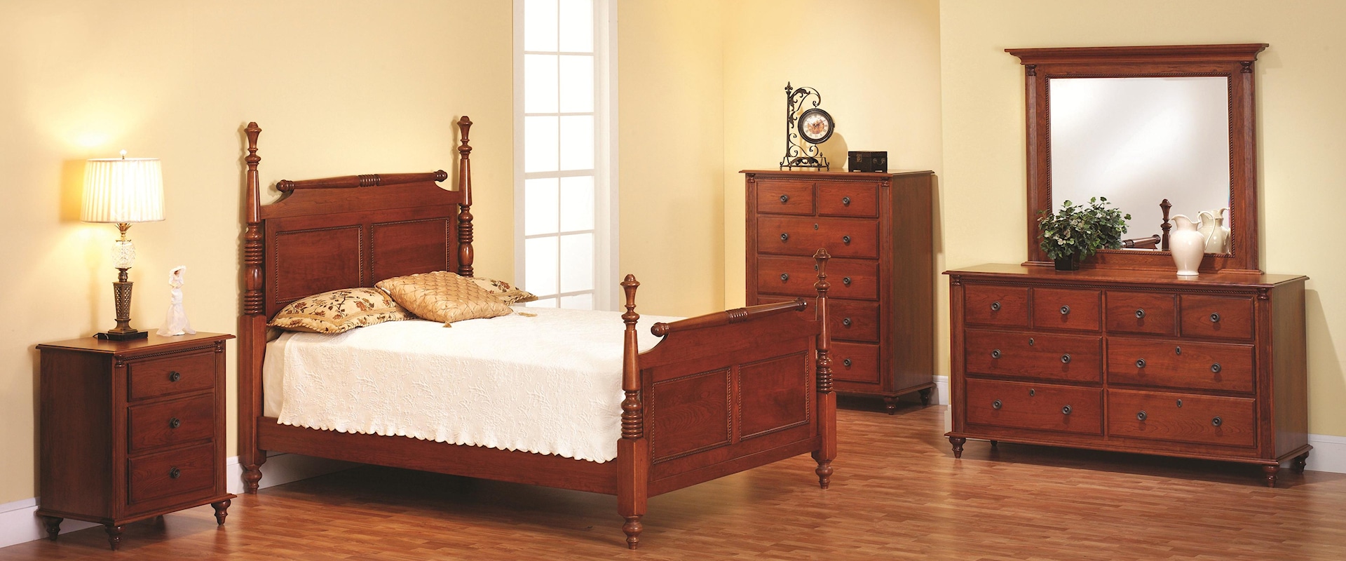 Queen Rolling Pin Bed Bedroom Group