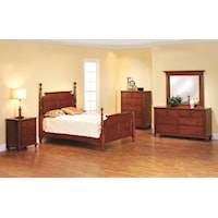 Full Rolling Pin Bed Bedroom Group